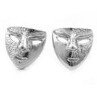 Matte Party Mask-accent Earring 1 Pair - Earring - Silver - One Size