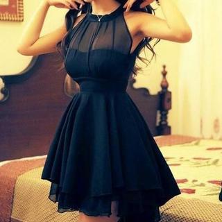 Halter Chiffon Dress
