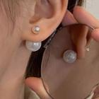 Faux Pearl Through & Through Earring 1 Pair - Pearl White - One Size