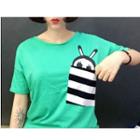 Striped Pocketed Short Sleeve T-shirt