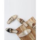 Rattan Open-back Loafers