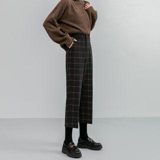 Plaid Straight-leg Pants (various Designs)