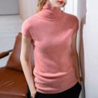 Short-sleeve Turtleneck Sweater