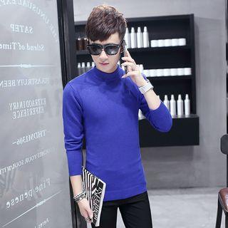 Long-sleeve Mock Neck Sweater