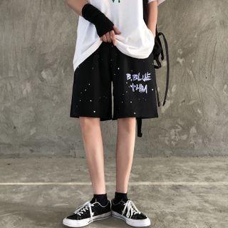 Couple Matching Letter Print Sport Shorts