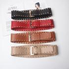 Faux Leather Studded Belt