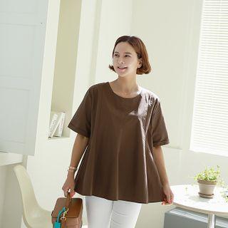 Flared Cotton Blouse