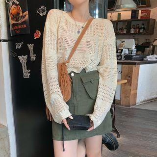 Crochet Knit Top / Cargo Shorts