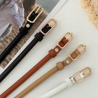 Slim Faux Leather Belt