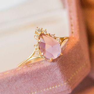 Rhinestone Diamond-cut Ring