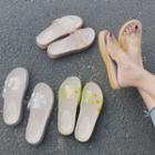 Dotted Platform Slide Sandals