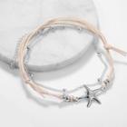 Alloy Starfish Layered String Anklet 6771 - Silver - One Size