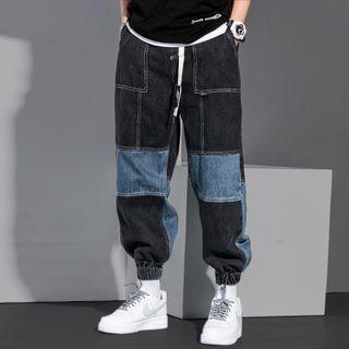 Two-tone Loose Fit Jogger Jeans