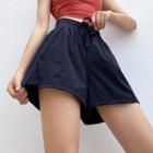 Lettering Mock Two-piece Running Shorts