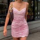 Lace Paneled Spaghetti Strap Dress
