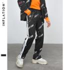 Stragiht-cut Zipper-hem Printed Pants
