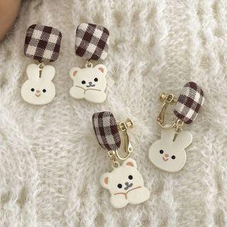 Animal Plaid Dangle Earring (various Designs)