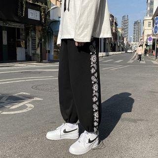 Paisley Print Cropped Harem Pants