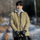 Sherpa-fleece Collar Multi-pocket Jacket