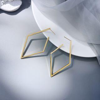 Stainless Steel Geometric Earring 1 Pair - Gold - One Size