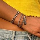Set Of 3: Layered Chain Bracelet