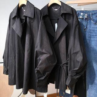 Tie-front Jacket Black - One Size