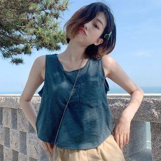 Single-pocket Plain Tank Top