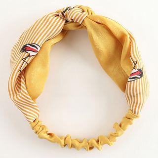 Flamingo Striped Knot Headband