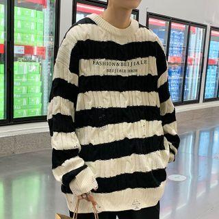 Striped Lettering Top