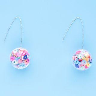 Transparent Ball Earring