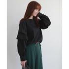 Tiered Bishop-sleeve Cotton Top