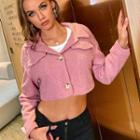 Faux Shearling Cropped Jacket