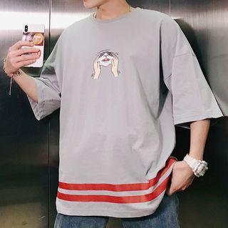 Lettering Short Sleeve Oversized T-shirt