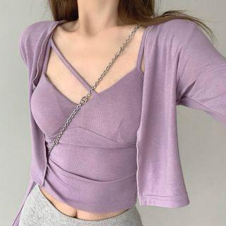 Padded Camisole Top / Cardigan