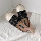 Braided Tweed Panel Mules