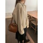 Dip-back Washed Oversized Shirt
