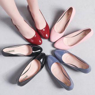 Patent Leather Kitten Heel Pumps