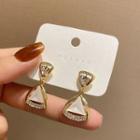 Triangle Drop Earring A380 - 1 Pair - Gold - One Size