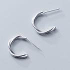 925 Sterling Silver Half Hoop Earring As Shown In Figure - One Size