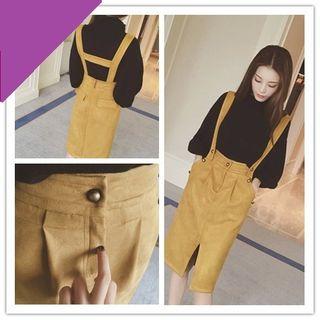 Slit Front Pinafore Dress