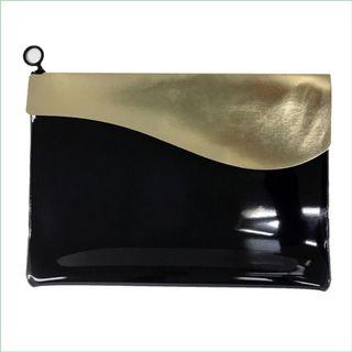 Transparent Pouch Rounded Flap - Gold - One Size