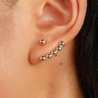 Alloy Bead Stud Earring 1 Pair - 01 - Gold - One Size