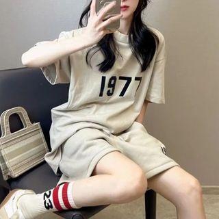 Set: Short-sleeve Number T-shirt + Sweatshorts