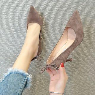 Lace-up Back High Heel Pumps