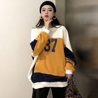Numbering Sweatshirt Yellow & White - One Size