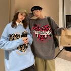 Leopard Heart Print Sweater