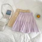 Shirred Mini A-line Skirt