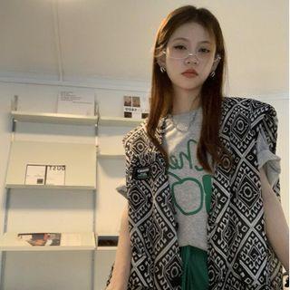 Geometric Print Vest