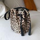 Tassel-detail Leopard Bucket Bag With Strap Leopard - One Size