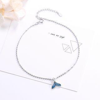 S925 Sterling Silver Mermaid Tail Anklet As Shown In Figure - One Size